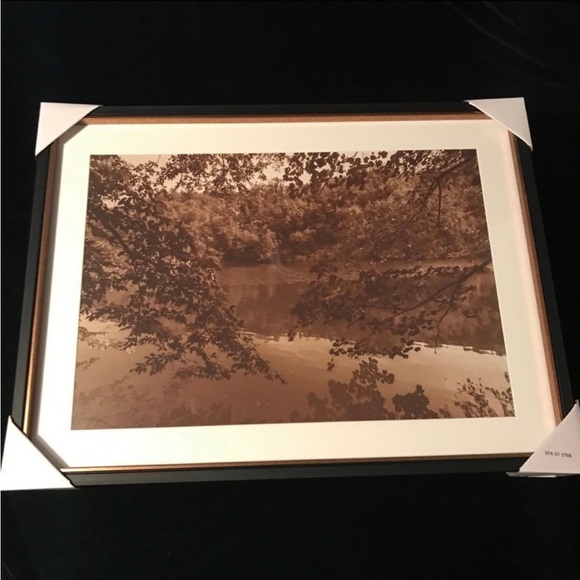 24"x18" Abstract Lake Framed Wall Art - Threshold™ designed with Studio McGee - Picture 4 of 4